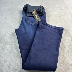 Savi Parker Women's Maternity Bootcut Jeans Zoe Wash Size L Overbelly Band‎ NEW